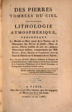 Lithologie atmosphérique