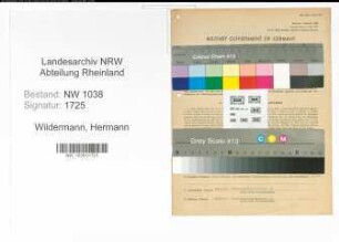 Entnazifizierung Hermann Wildermann , geb. 01.03.1886 (Reichsbahner)