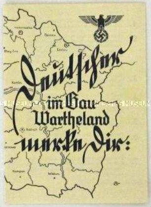 Informationsblatt des Gauschulungsamtes Wartheland für die dort ansässigen Deutschen zum Umgang mit der polnischen Bevölkerung