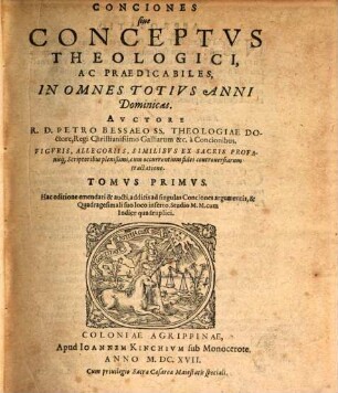 Conciones sive Conceptus Theologici, Ac Praedicabiles ..., 1. In Omnes Totius Anni Dominicas