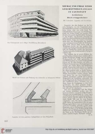 Neubau und Umbau einer Geschäftshaus-Anlage in Cannstatt : Architekten Bloch & Guggenheimer