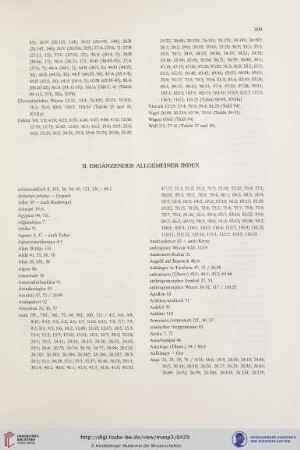 II. Ergänzender allgemeiner Index