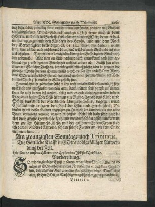 Am zwanzigsten Sonntage nach Trinitatis