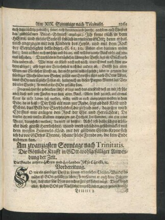 Am zwanzigsten Sonntage nach Trinitatis