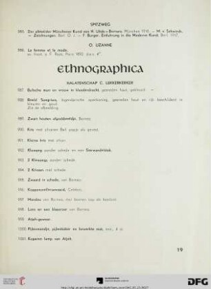Ethnographica (Nr. 987-1013)