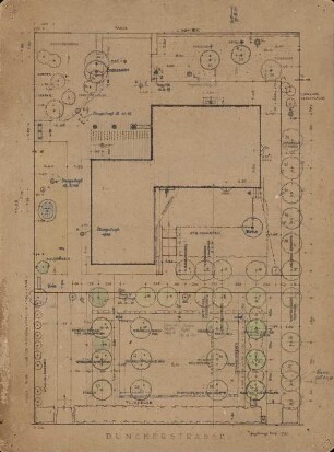 Wohnhaus Prof. Rüster, Berlin-Grunewald: Gartenplan 1:100