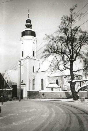 Liebschützberg-Wellerswalde. Pfarrkirche (1702 Umbau, 1811/1812 Restaurierung). Ansicht von Südosten