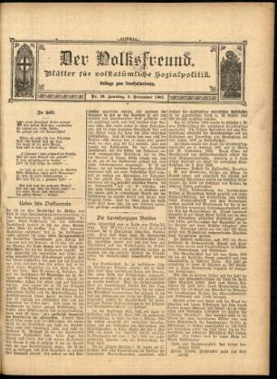 Ausgabe vom Sonntag, den 03. November 1907.