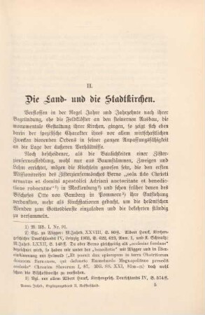 II. Die Land- und die Stadtkirchen
