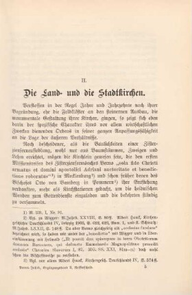 II. Die Land- und die Stadtkirchen