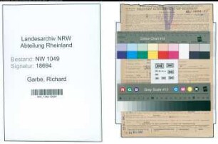 Entnazifizierung Richard Garbe , geb. 28.02.1878 (Ingenieur)