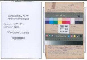 Entnazifizierung Martha Wisskirchen , geb. 11.06.1891 ()