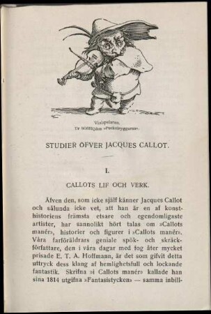 I. Callots Lif Och Verk.