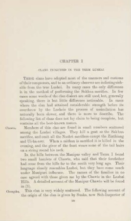 Chapter I. Clans included in the term Lushai