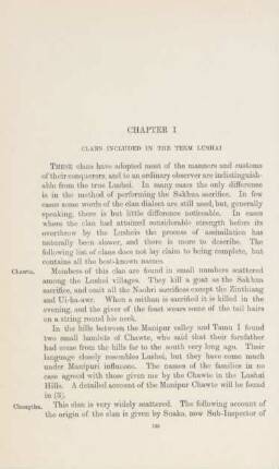 Chapter I. Clans included in the term Lushai