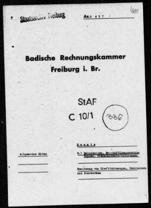 Benutzung von Kraftfahrzeugen, Fahrrädern und Fuhrwerken durch Beamte