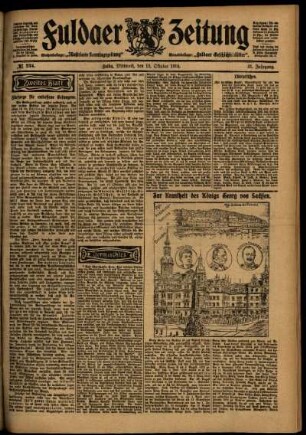 Zweite Ausgabe vom Mittwoch, den 12. Oktober 1904.