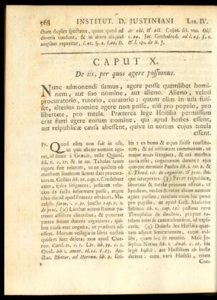 Caput X. De iis, per quos agere possumus