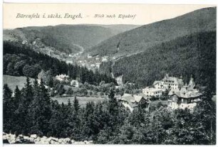 Bärenfels. Blick auf Bärenfels und nach Kipsdorf
