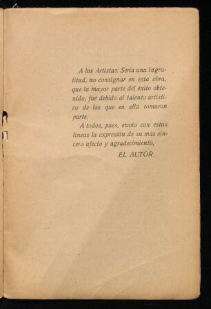 [Dedicatoria] A los artistas