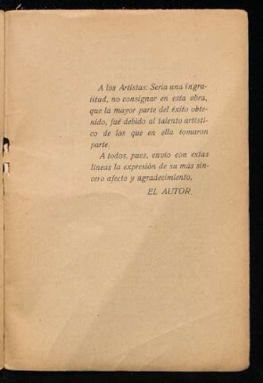 [Dedicatoria] A los artistas