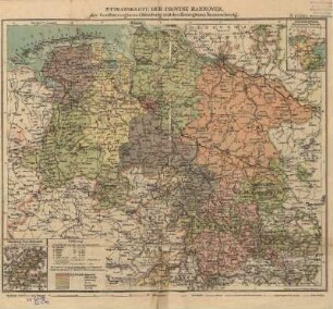 Heimatskarte der Provinz Hannover, des Großherzogthums Oldenburg und des Herzogtums Braunschweig, Oldenburg. Fsm. Birkenfeld, Oldenburgisches Fürstentum Lübeck