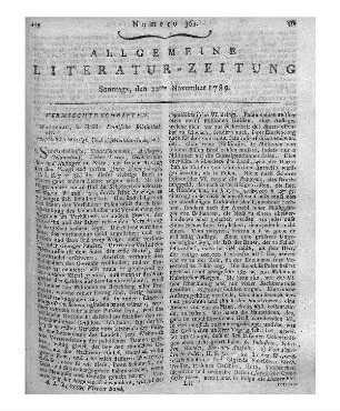Goeze, Johann August Ephraim: Natur, Menschenleben und Vorsehung für allerley Leser / von J. A. E. Goeze. - Leipzig : Weidmann Bd. 1. - 1789