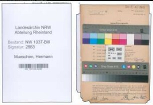 Entnazifizierung Hermann Mueschen , geb. 14.06.1892 ()