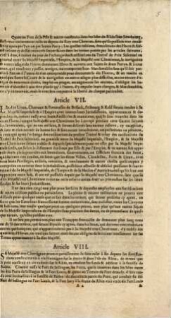 Les articles préliminaires pour la paix générale dont on est convenu à Rastadt