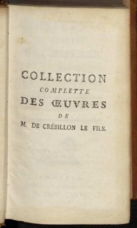 6: Collection Complette Des Œuvres. Tome Sixieme