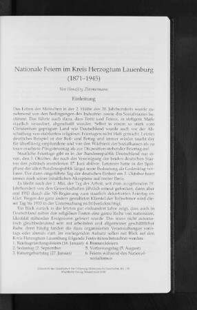 Nationale Feiern im Kreis Herzogtum Lauenburg (1871-1945)