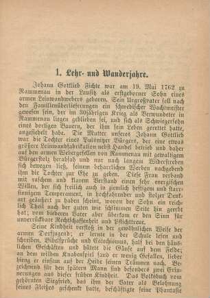 1. Lehr- und Wanderjahre
