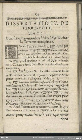 Dissertatio IV. De Terrae-Motu