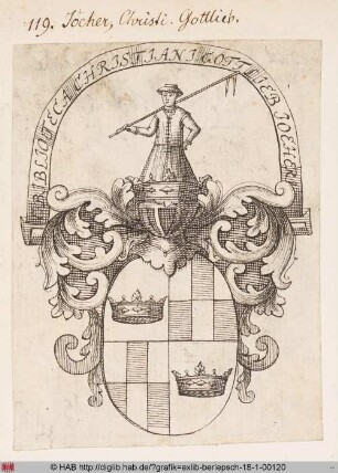 Wappen des Christian Gottlieb Jöcher