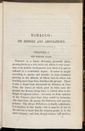 I. the Tobacco Plant