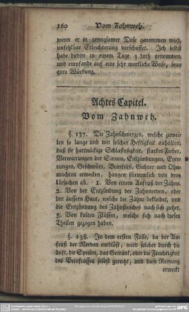 Achtes Capitel. Vom Zahnweh