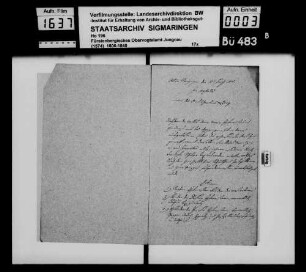 Verlassenschaft der Witwe Anna Maria Hofmeister in Storzingen und Vermögensübergabe an ihre Kinder