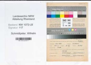 Entnazifizierung Wilhelm Schmidtpeter , geb. 26.08.1903 (Schmied)