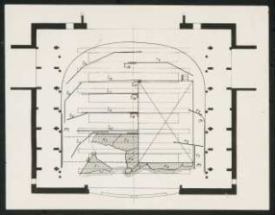 Bildstellung, Festspielhaus Bayreuth: Rheinufer (Götterdämmerung, 3. Akt) Grundriss 1:100