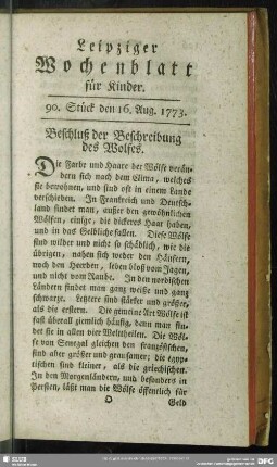 90. Stück den 16. Aug. 1773