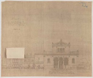 Thiersch, August ; München - Schwabing; Kath. Pfarrkirche St. Ursula - 2. Variante - Westseite (Ansicht)