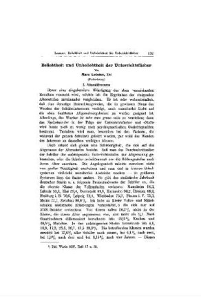 Beliebtheit und Unbeliebtheit der Unterrichtsfächer : (Fortsetzung)