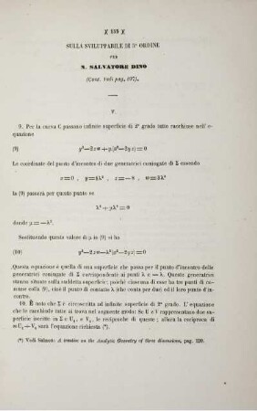 Sulla sviluppabili di 5° ordine (Cont. Vedi pag. 107).