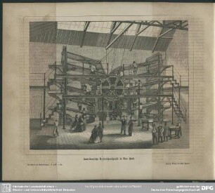 Amerikanische Riesenschnellpresse in New York