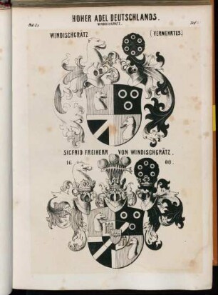 Taf: 32. Windischgrätz. Windischgrätz (Vermehrtes.) - Sigfrid Freiherr von Windischgrätz. 1600.