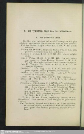 II. Die typischen Züge des Herrscherideals