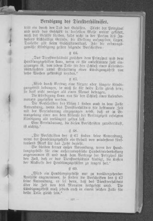 Beendigung des Dienstverhältnisses.