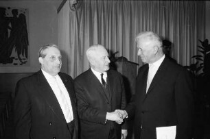 Verabschiedung des Oberschulamtspräsidenten Hermann Silber und Amtseinführung des neuen Präsidenten Dr. Rückert.