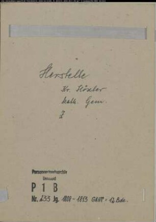 Zivilstandsregister der katholischen Gemeinde Herstelle, Kreis Höxter (GAHT 1808-1813) (Gemeinde: Katholische Gemeinde Herstelle)