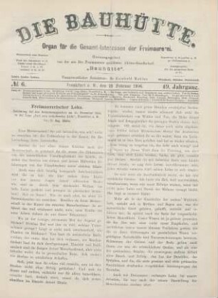 No. 6. Frankfurt a. M., den 10. Februar 1906. 49. Jahrgang.
